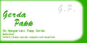 gerda papp business card